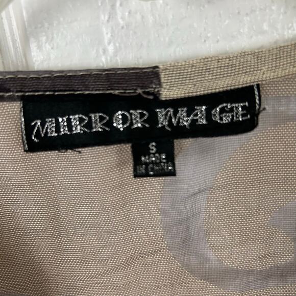 Mirror Image Women Sleeveless Tunic Top Vest Tan Lagenlook Y2K Boho Size Small - Picture 5 of 9